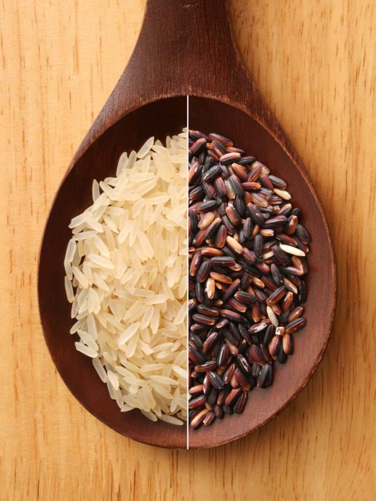 Rice brun contre riz blanc
