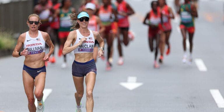 L'Américaine Susanna Sullivan a opté pour Glory et a terminé quatrième du marathon du championnat du monde



