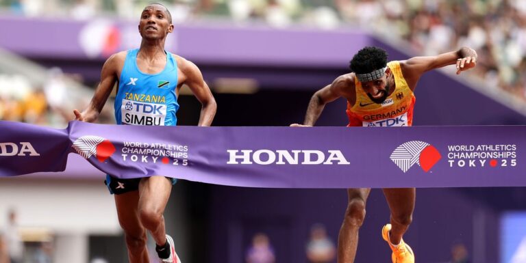 PHOTO FINITE! Alphonce Simbu remporte le marathon du championnat du monde le plus proche de tous les temps



