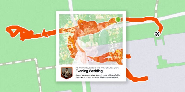 Ce que l'enregistrement de mon mariage sur Strava m'a appris sur le mariage
