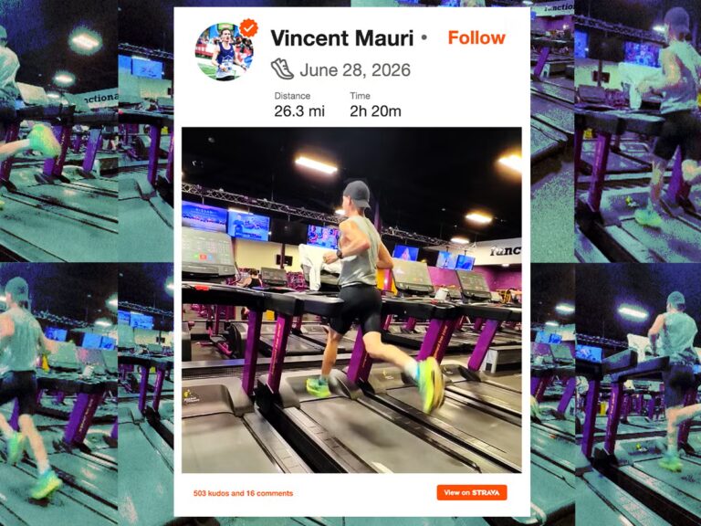 Il a couru un marathon de 2h20 sur un tapis roulant Planet Fitness
